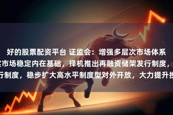 好的股票配资平台 证监会：增强多层次市场体系的包容性和覆盖面 夯实市场稳定内在基础，择机推出再融资储架发行制度，稳步扩大高水平制度型对外开放，大力提升投资者权益保护质效