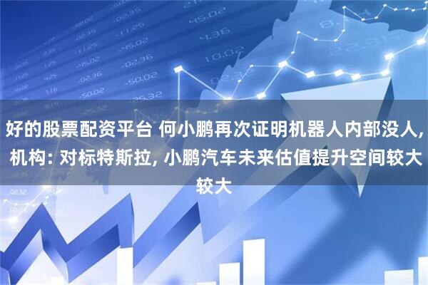 好的股票配资平台 何小鹏再次证明机器人内部没人, 机构: 对标特斯拉, 小鹏汽车未来估值提升空间较大