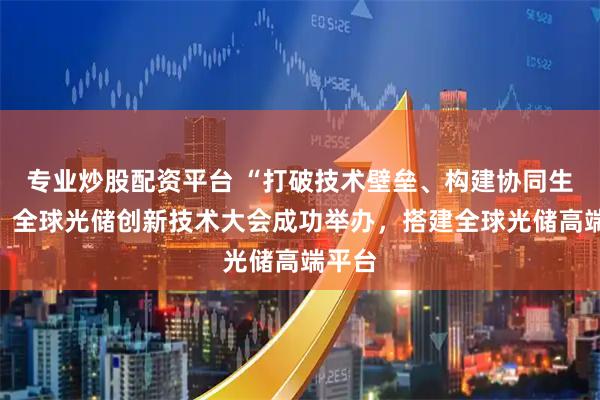 专业炒股配资平台 “打破技术壁垒、构建协同生态”！全球光储创新技术大会成功举办，搭建全球光储高端平台